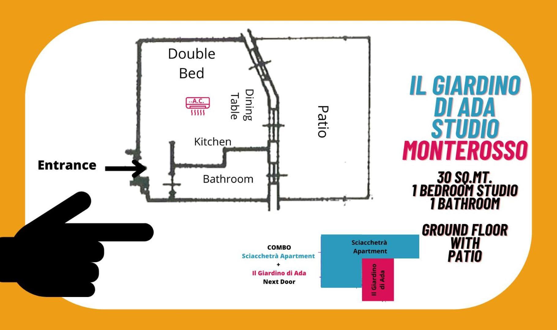 Il Giardino Di Ada Ground Floor Studio With Ac And Patio 몬테로소 알 마레 외부 사진