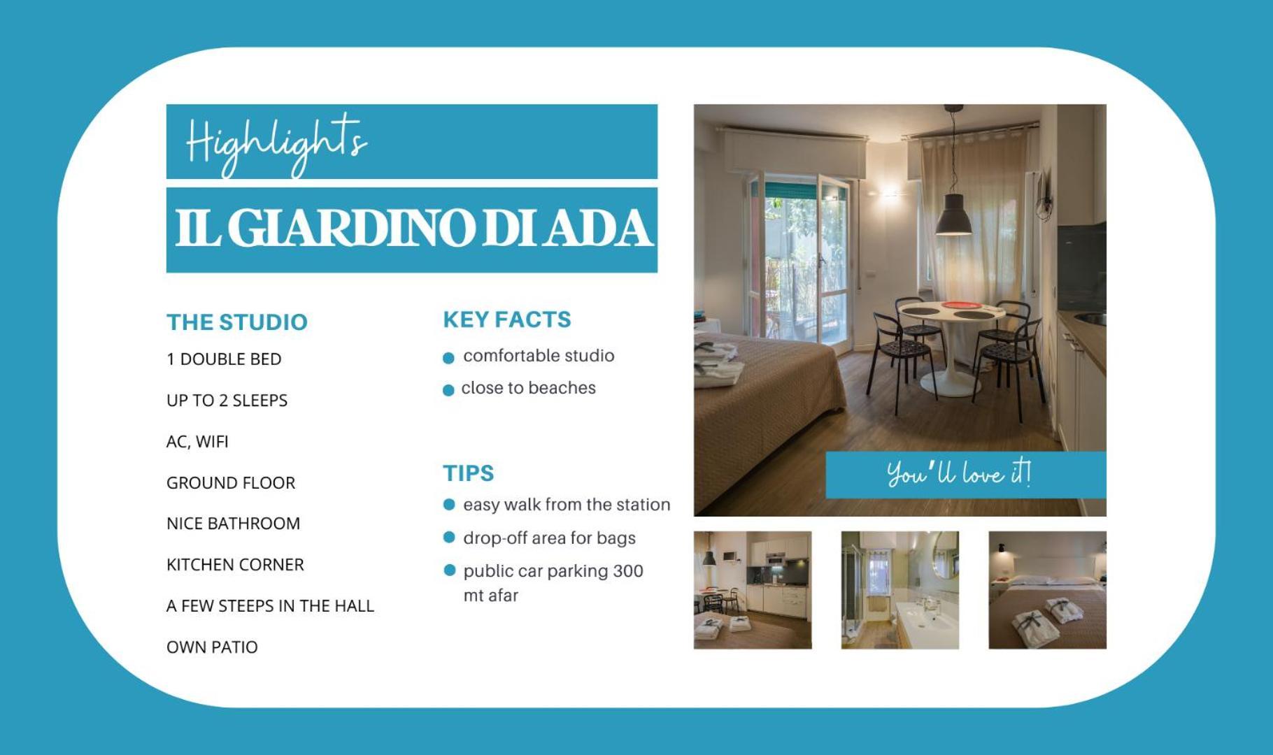 Il Giardino Di Ada Ground Floor Studio With Ac And Patio 몬테로소 알 마레 외부 사진